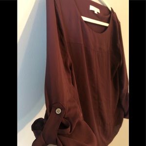 LOFT • Maroon Blouse